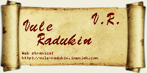 Vule Radukin vizit kartica
